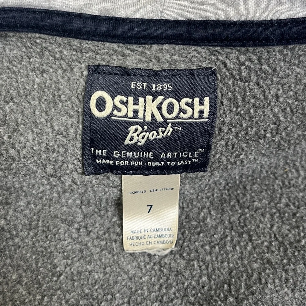Oshkosh B’gosh Little Boys Zip Up Hoodie Size 7